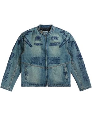 BBCICECREAM Module Moto Denim Jacket 861 1403" - Blue