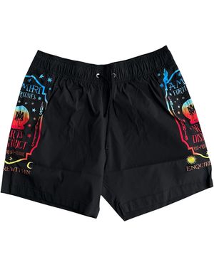 Amiri Fortune Logo Swimshorts & Ps23Msb004 001" - Black