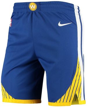 Nike Nba Authentic Aeroswift Road Shorts "Golden State Warriors" 866383 495" - Blue