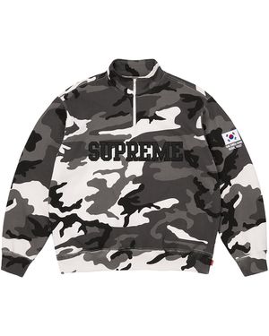 Supreme Shop Flag Half Zip Pullover "Ss26 - Black