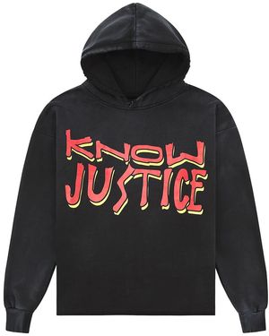 Barriers Know Justice Know Peace Hoodie Bar14" - Black