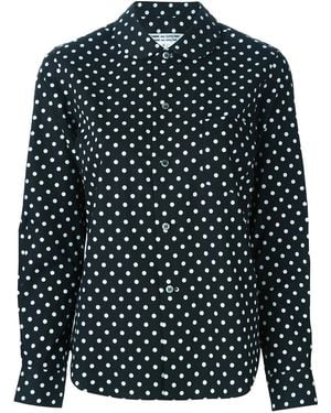 Comme des Garçons Loose-Fit Pocket Blouse Rp B017 051 Wht" - Black