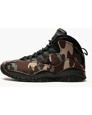Nike Air Jordan 10 "woodland Camo" Shoes - Green