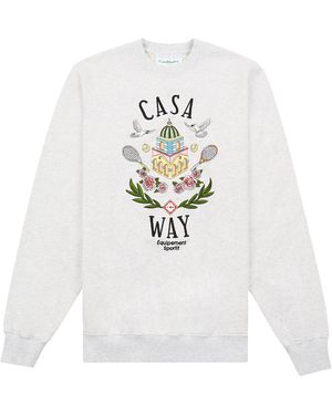 CASABLANCA Casa Way Embroidered Sweatshirt Mf23 Jtp 001 15" - Black