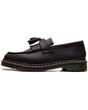 Dr. Martens Adrian Crazy Horse Leather Tassel Loafers 30917201" - Black