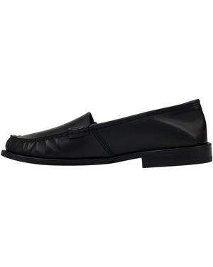 Rhude Gathered Slip On Loafers Rhss22Fo14040377" - Black