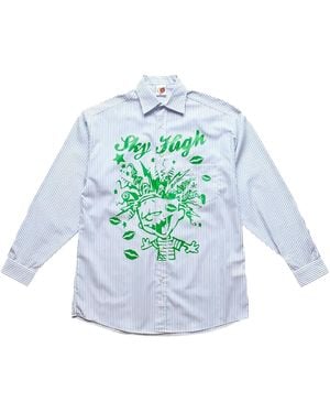 Sky High Farm Mindblown Print Button Shirt Woven Shf06B006" - Black