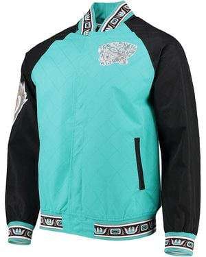 Mitchell & Ness Hardwood Classics 75Th Anniversary Authentic Warmup Full-Snap Jacket Ojbf1201-Vgryyppplttl" - Green