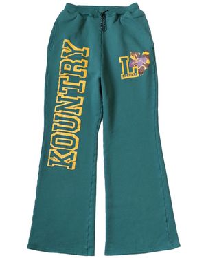 Kapital Fleece Flared Joggers Kap005" - Green