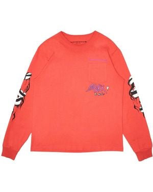 Chrome Hearts Matty Boy Sadistic Lipstick Long Sleeve T-Shirt Chrm0800" - Red