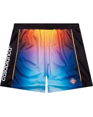 CASABLANCA Printed Football Shorts "Gradient" Mpf25 Jtr 253 01" - Blue