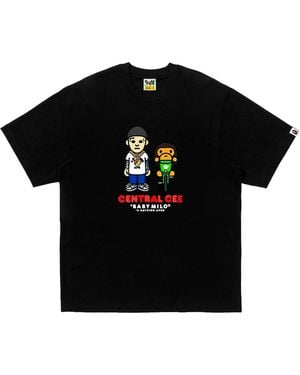 A Bathing Ape Spotify By Central Cee Milo Relaxed Fit T-Shirt 002Tel731910Cblk" - Black