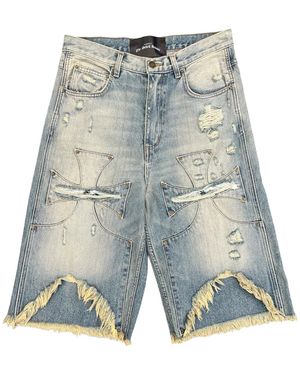 SEKRIT Chopper Denim Short "Washed" Skrt013" - Black