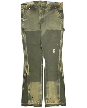 GALLERY DEPT. La Flare Carpenter Trousers Paint Splatter "Moss Multi" Gdclfmc" - Black