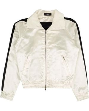 Amiri Full Zip Satin Track Jacket Mjt001 111 Whit" - Black