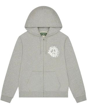 DENIM TEARS Denim University Zip Hoodie Dt380" - Black