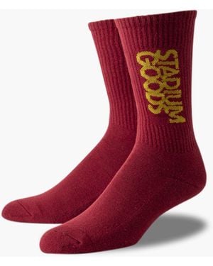 Stadium Goods Crew Sock "wine" - Red