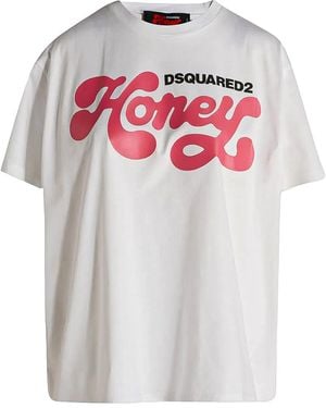 DSquared² Honey Graphic T-Shirt S72Gd0417 S23009 100" - Black