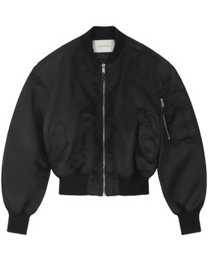 Entire studios Cropped Broad Bomber "Oil" Esss26Ja01005 6398" - Black