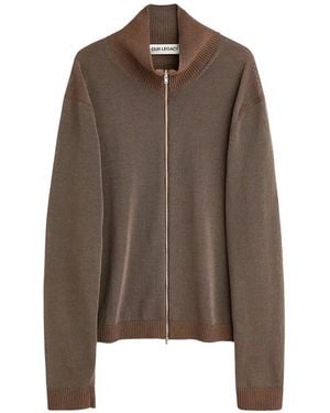 Our Legacy Float Funnel Cardigan "Cangiante Copper Tech Cotton" M2263Fc" - Black