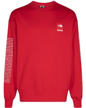 Supreme The North Face Crewneck Su300" - Red