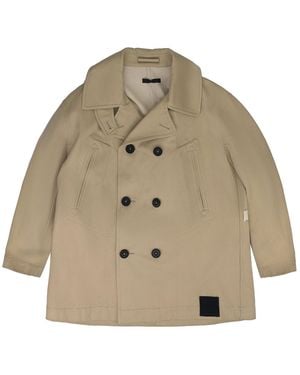 3MAN Belted Peacoat _103001" - Black