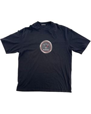 Balenciaga Logo Graphic T-Shirt 570805 Teva3 1000" - Blue