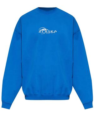 Vetements Alaska Tourist Sweatshirt Me76Cw255A" - Blue