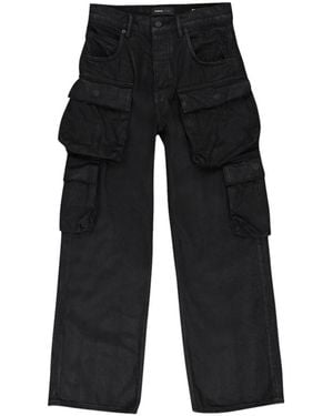 Purple Brand Relaxed Double Cargo P018 Bgdc124" - Black