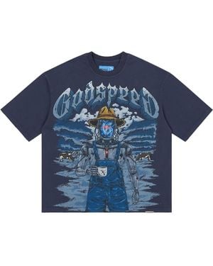 GODSPEED NEW YORK Aura Farm Ii Ng T-Shirt Gs645" - Blue