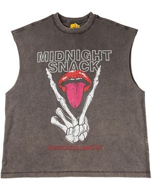 DIET STARTS MONDAY Midnight Snack Sleeveless T-Shirt "Vintage" Dsm Ps26 008" - Black