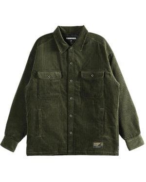 Neighborhood Corduroy Cpo Long-Sleeve Shirt Drab" 252Tsnh Shm05 Oliv" - Green