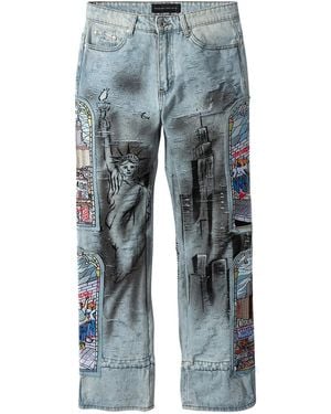 Who Decides War Dual Patch Pocket Pant "Sky" Aw23 Dnm 008 Sky" - Black