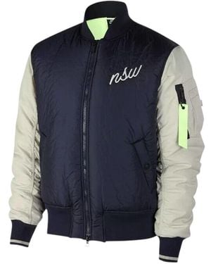 Nike Sportswear Down Fill Bomber Jacket Blue/ White
