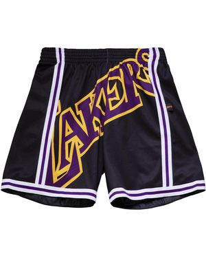 Mitchell & Ness Blown Out Fashion Shorts "Nba Lakers" Shorbw19147 Lalmtbk" - Black