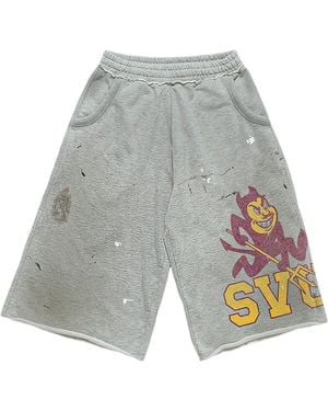 SAINT VANITY Gun Devil Long Shorts Sv049" - Black