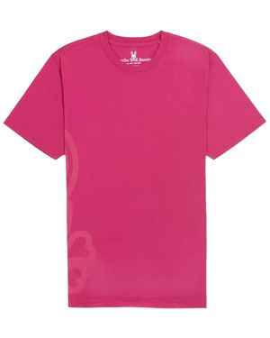 Psycho Bunny Chatham Wild Berry T-Shirt Shirt B6U996U1Pc Wlb" - Pink