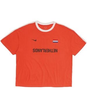 Travis Scott Nike X Cactus Jack Netherlands Total 90 T-Shirt Cpfm84" - Red