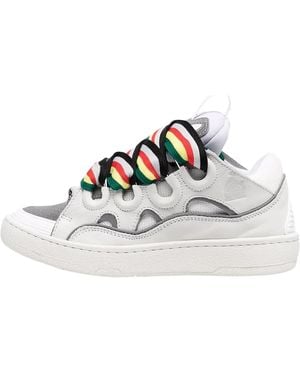 Lanvin Curb Light Trainers "Blanc" Fw Skdk02 Refl P22 00" - Black