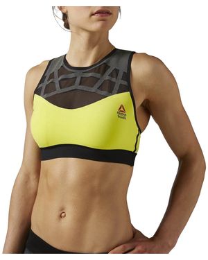 Reebok Crossfit Cordura X Kevlar Mesh Sports Bra "Heritage" S95183" - Black
