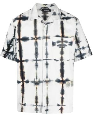 NAHMIAS Tie Dye Short-Sleeve Button Down Shirt Ss23 W1 Sh4 321 Gree" - Black
