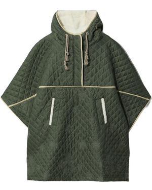 A Bathing Ape Bapy Colour Blocked Trim Quilted Hooded Jacket "Dark Khaki" Bpyococ7198Xhkhx" - Green