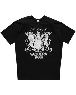 VAQUERA Shoulder Pads T-Shirt Vaq10T017" - Black