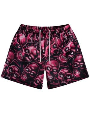 Bravest Studios Skully Shorts Bs126" - Red