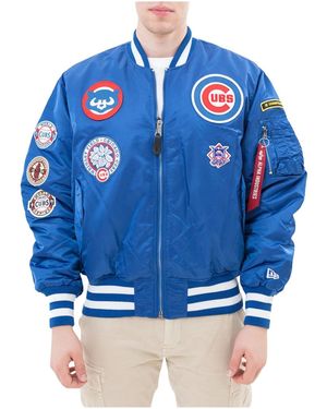 KTZ Alpha Industries Chicago Cubs Bomber Jacket Ne516" - Blue