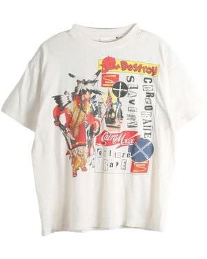 SAINT Mxxxxxx Destroy Short Sleeve T-Shirt Sm Mk8 0000 C03" - Black
