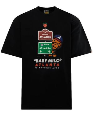 A Bathing Ape Atlanta City T-Shirt 002Tem231908C" - Black