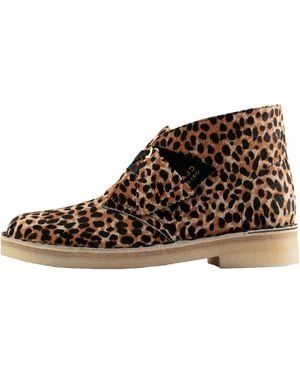 Clarks Desert Boot "Leopard Print" 26154161" - Black