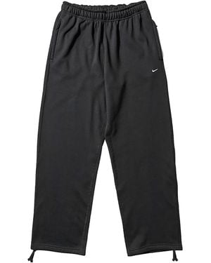 Nike Solo Swoosh Fleece Open-Hem Trousers Hv1090 010" - Black
