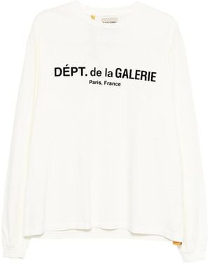 GALLERY DEPT. French Logo Lux Long-Sleeve T-Shirt "Washed Cream" Gd151" - Black